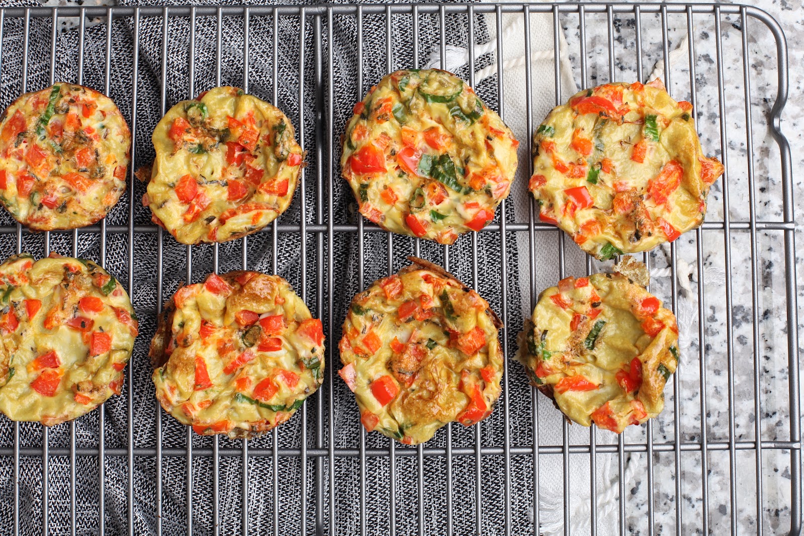 How to meal prep: Egg muffins on an oven rack