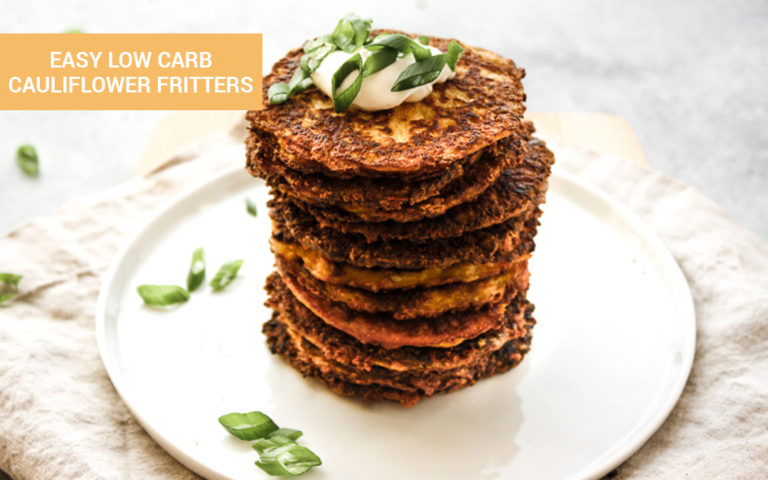 Low-carb cauliflower fritter